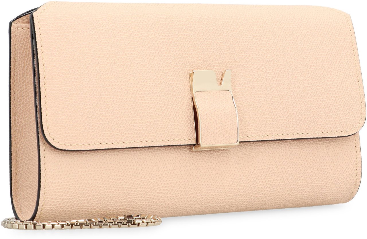 Valextra Nolo Leather clutch Roze