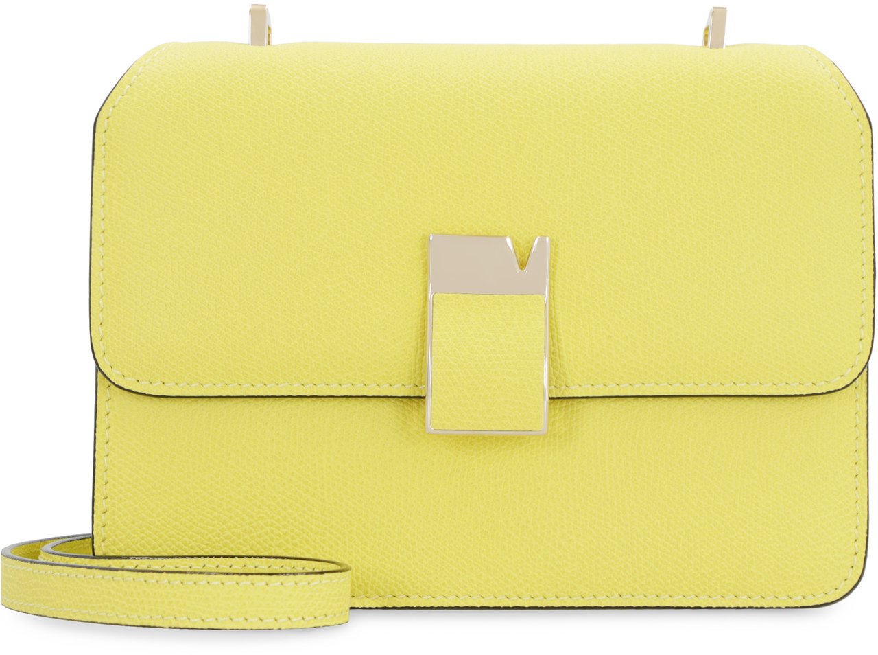 Valextra NoLo Mini leather crossbody bag Geel