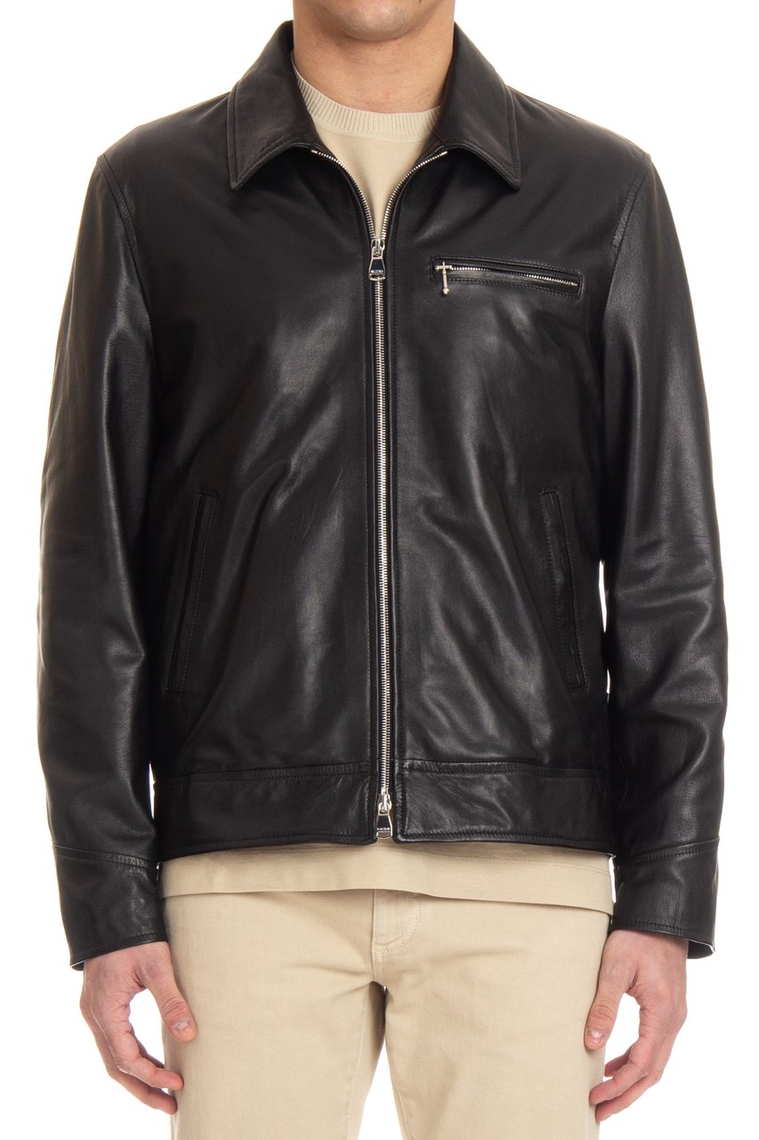 Valstar Nappa Leather Bomber Jacket Neutraal