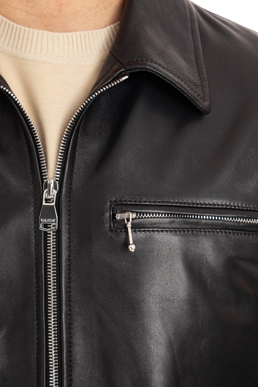 Valstar Nappa Leather Bomber Jacket Neutraal