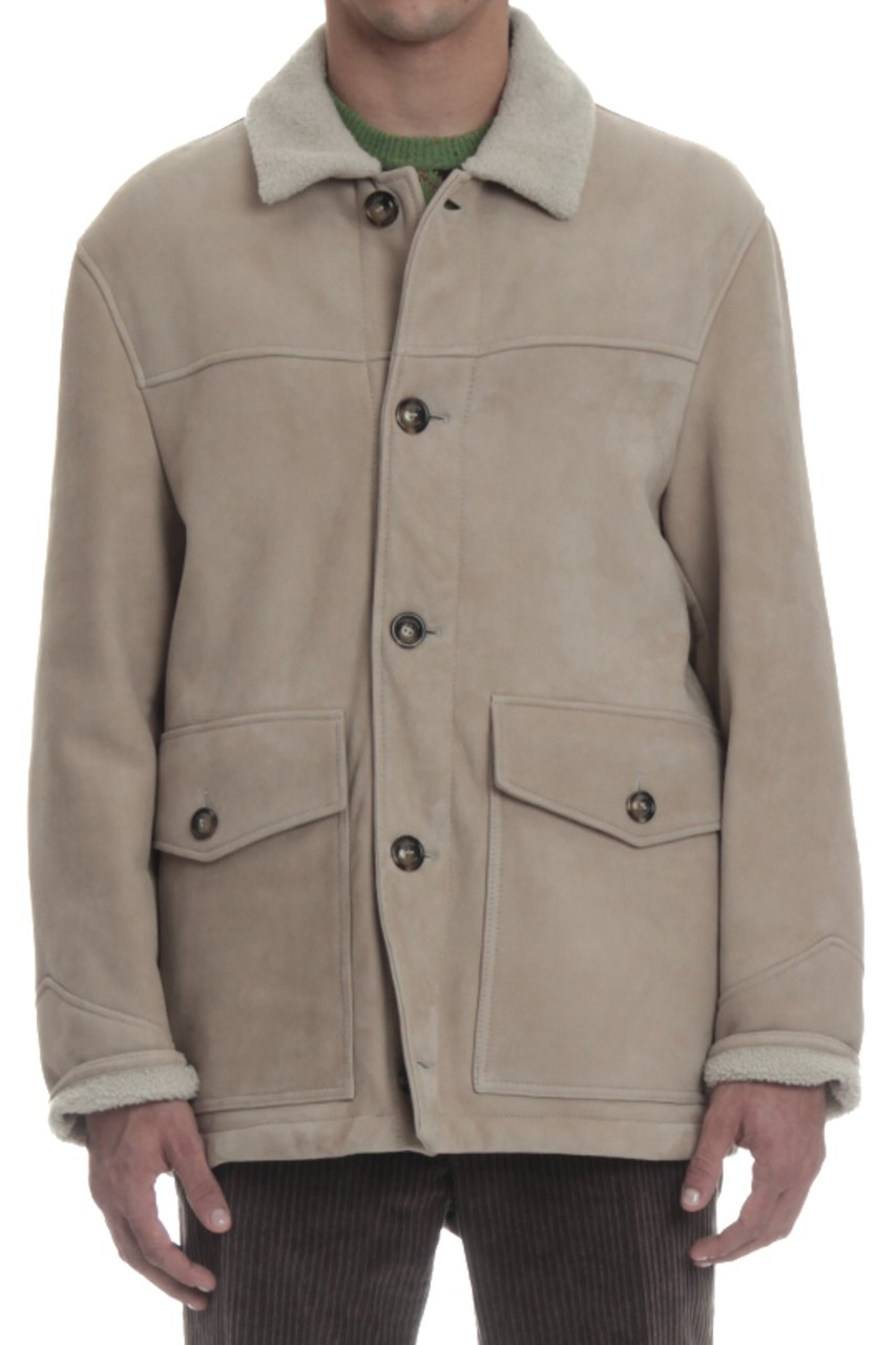 Valstar Shearling Button-Up Shirt Jacket Grijs