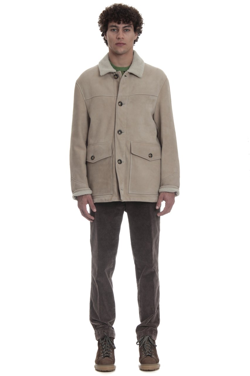Valstar Shearling Button-Up Shirt Jacket Grijs