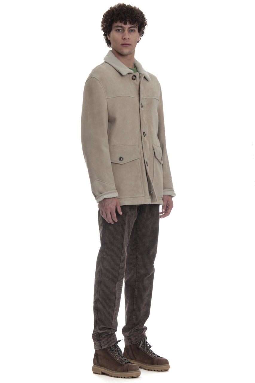Valstar Shearling Button-Up Shirt Jacket Grijs