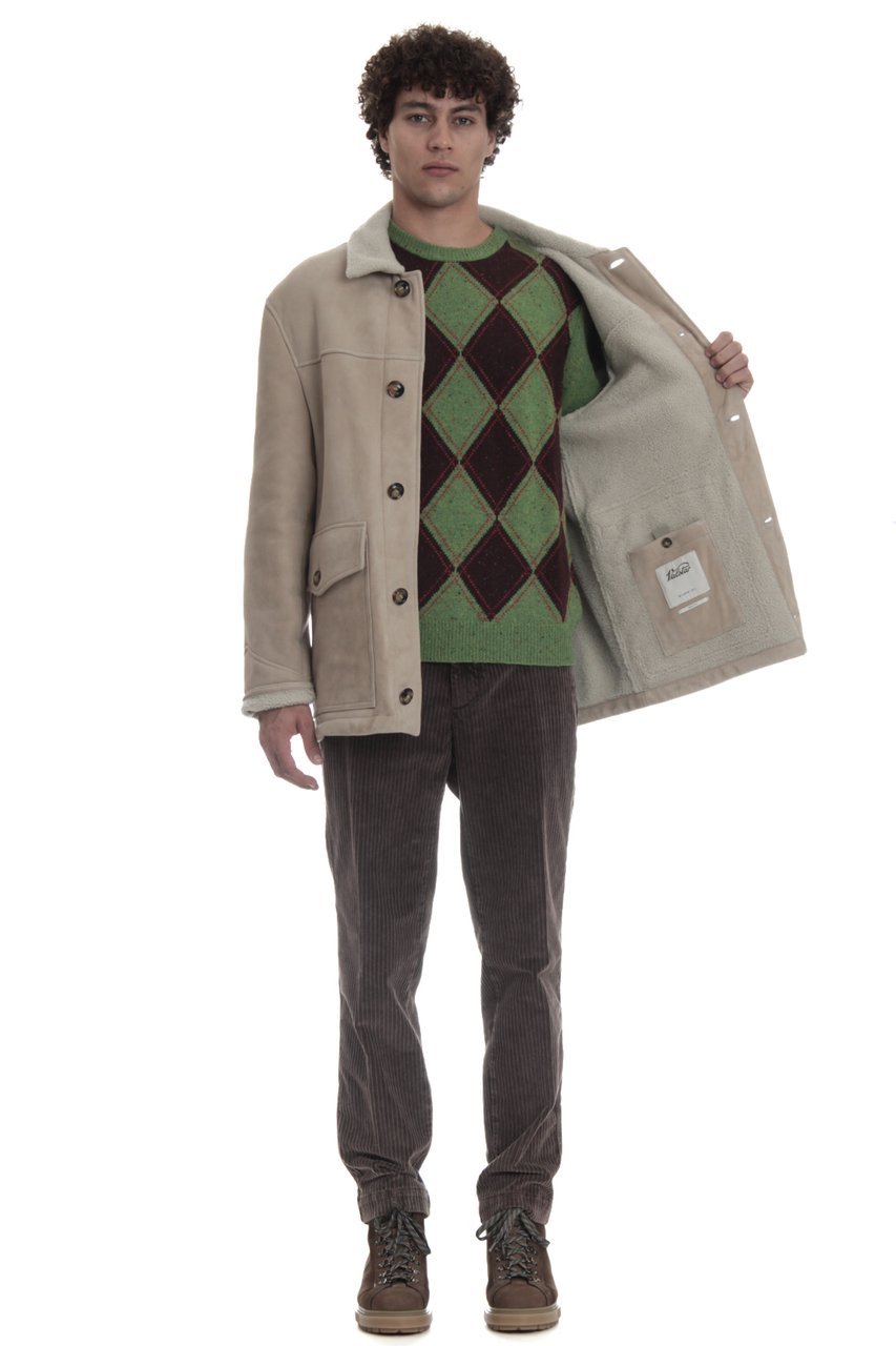 Valstar Shearling Button-Up Shirt Jacket Grijs