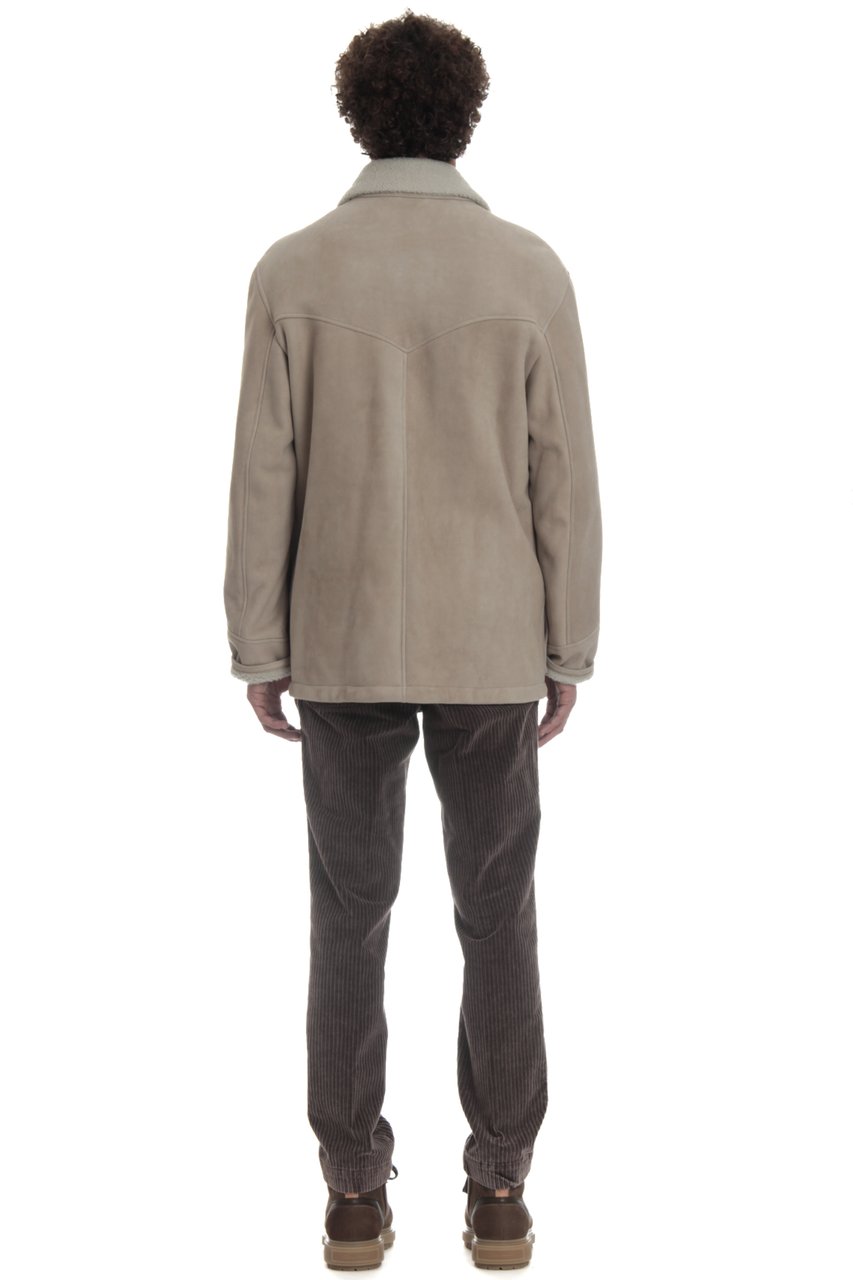 Valstar Shearling Button-Up Shirt Jacket Grijs