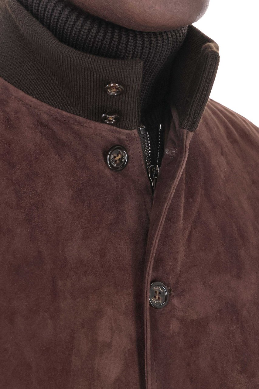 Valstar Padded Suede Down Jacket Zwart