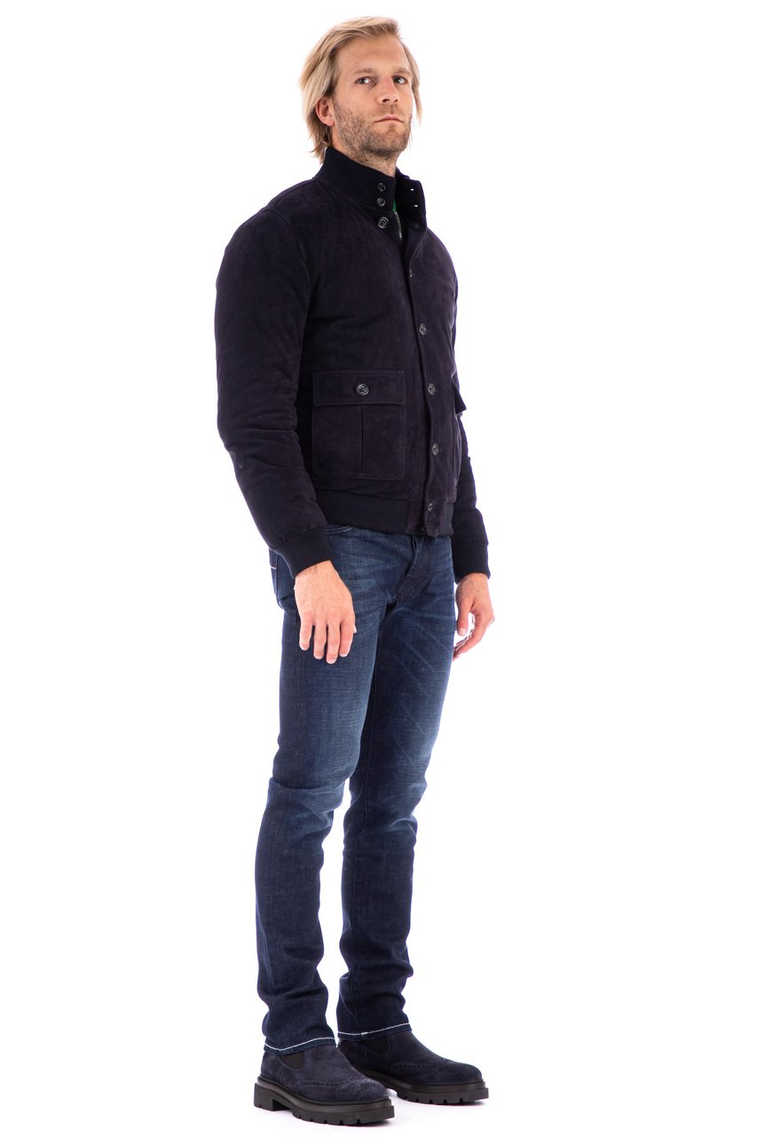 Valstar Padded Suede Down Jacket Zwart
