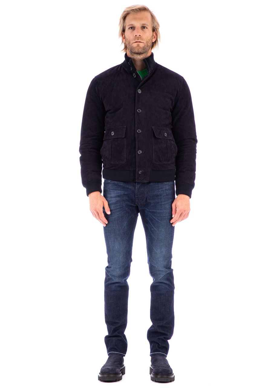 Valstar Padded Suede Down Jacket Zwart