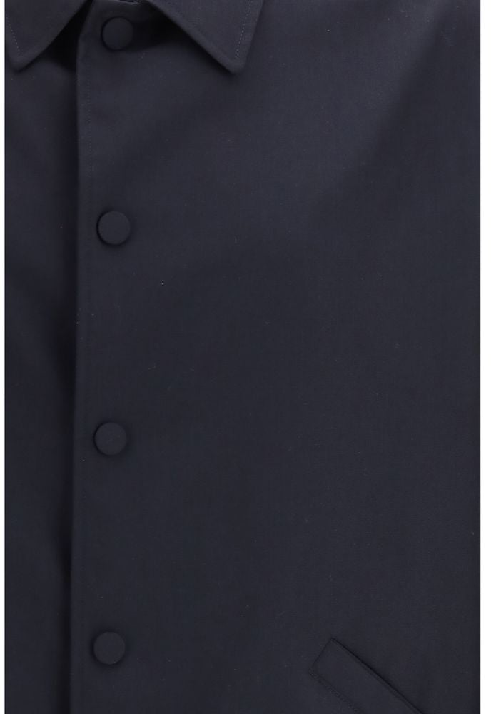 Valstar Blue Wool Oves Aries Full-Length Jacket Blauw