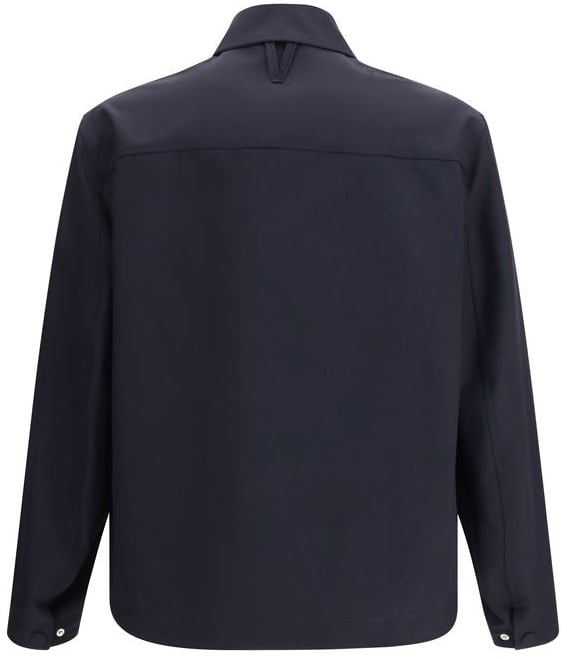 Valstar Blue Wool Oves Aries Full-Length Jacket Blauw