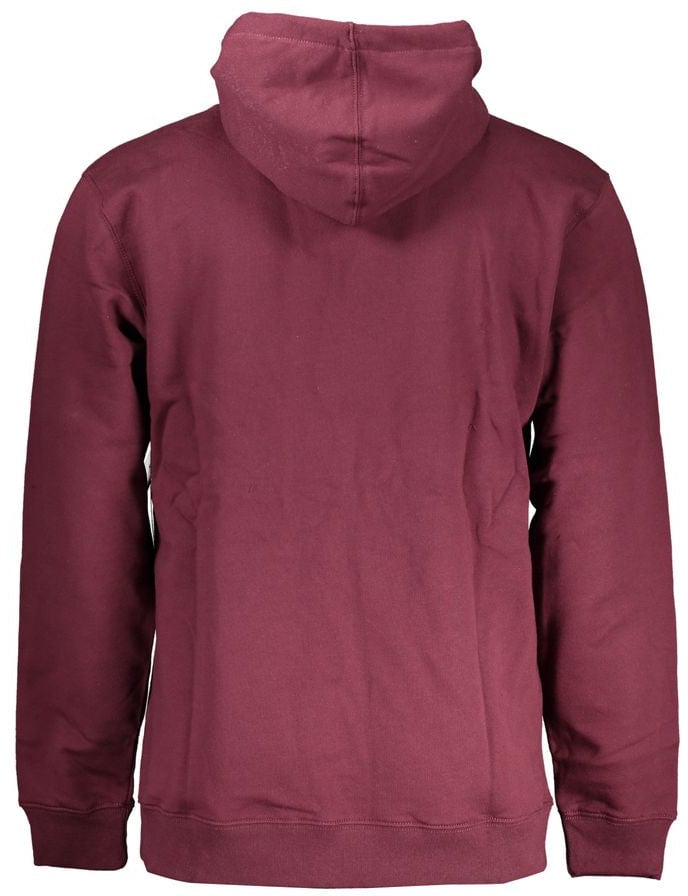 Vans Vans Red Cotton Men Sweater with Hood Rood