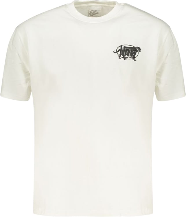 Vans White Cotton Men's T-Shirt Zwart