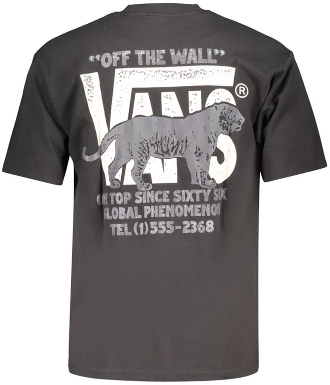 Vans Black Cotton Men's T-Shirt Zwart