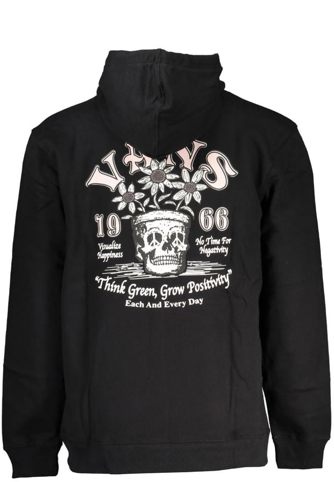 Vans Black Cotton Men's Hooded Sweatshirt Zwart