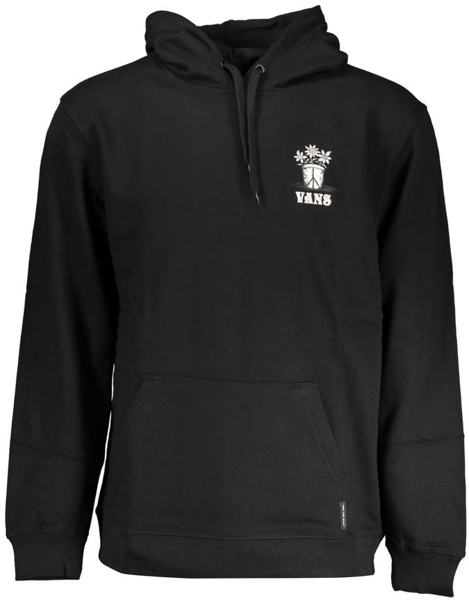 Vans Black Cotton Men's Hooded Sweatshirt Zwart