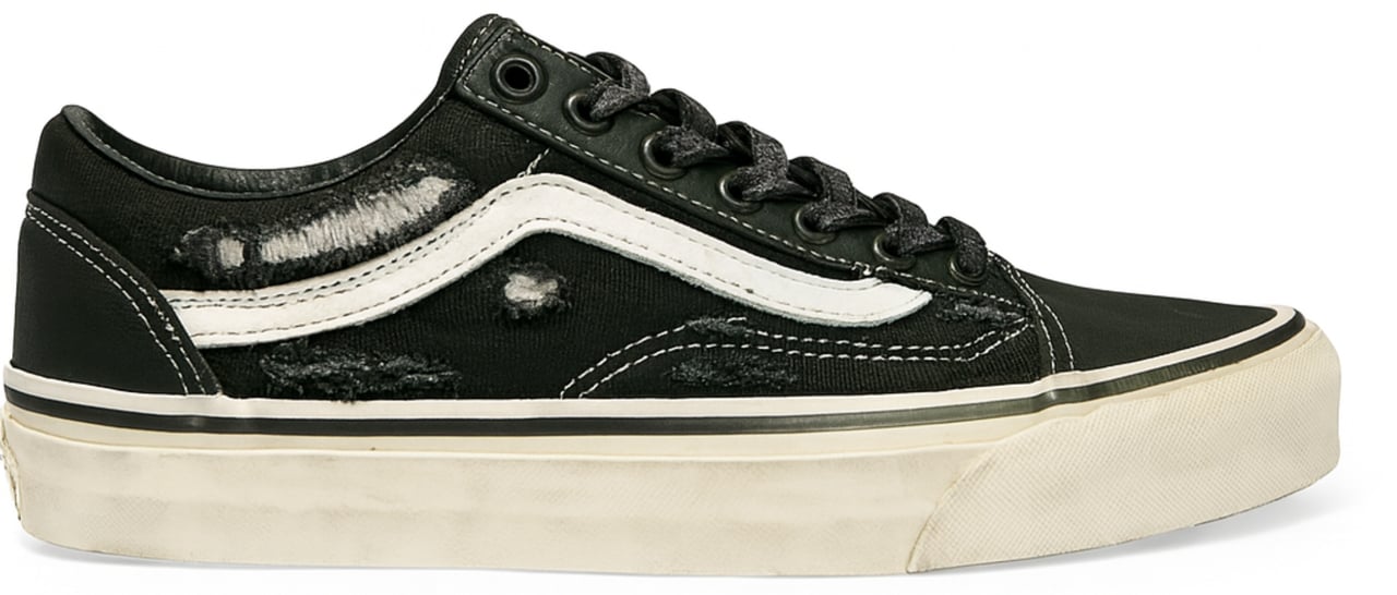 Vans OTW OLD SKOOL 36 VIBRAM DISTRESSED SILVER Zwart