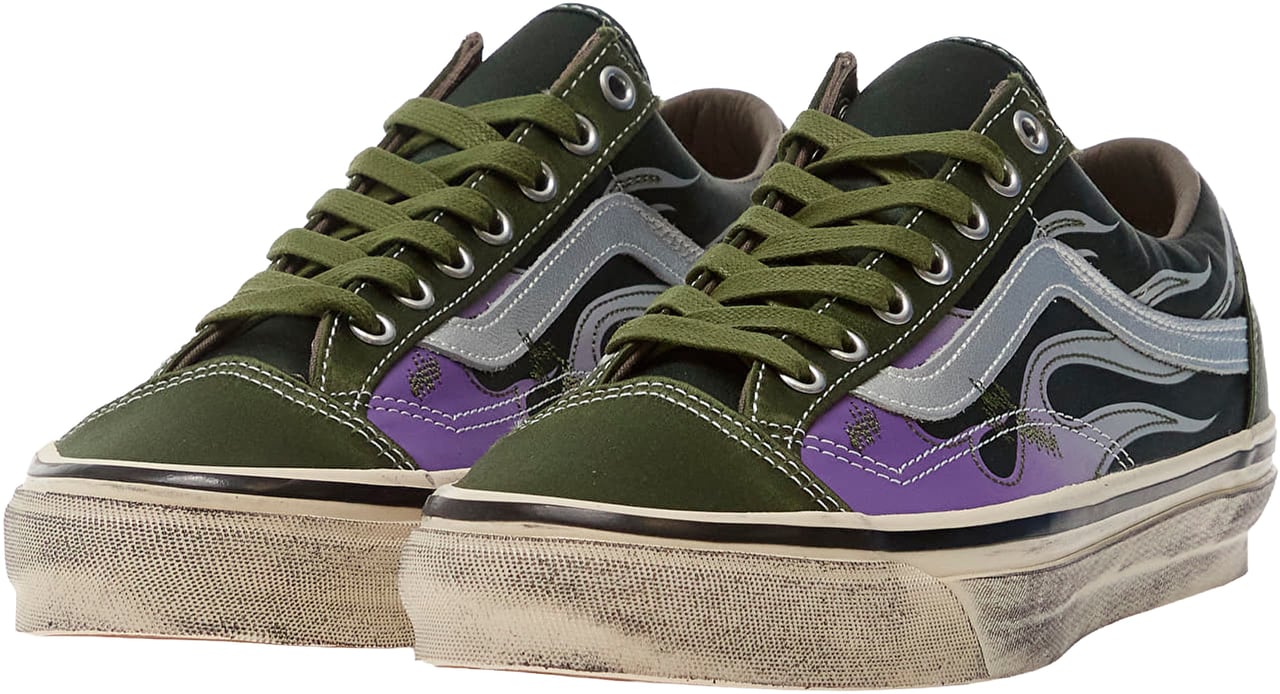 Vans Sneakers Grey/Kelly Gree Donkergroen
