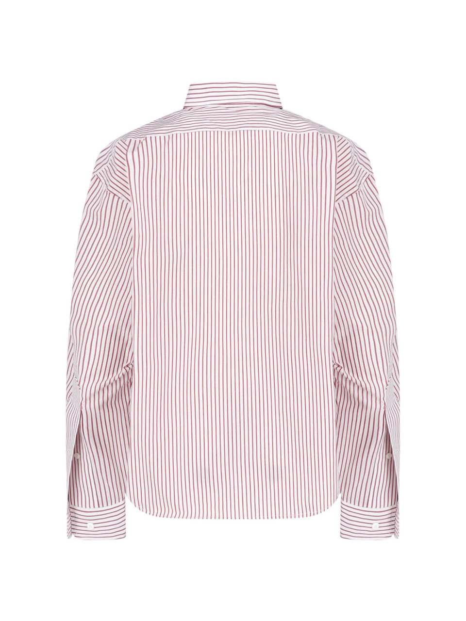 VAQUERA Red/White Striped Lace Overlay Shirt Neutraal