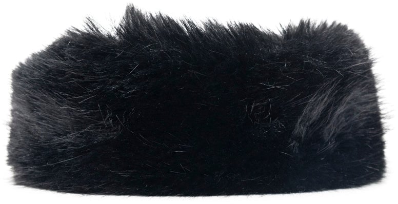 VAQUERA FAUX FUR HEADBAND BLACK Zwart