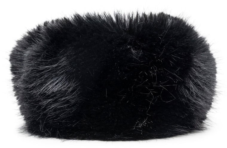 VAQUERA TRAPPER HAT LEATHER BLACK Zwart