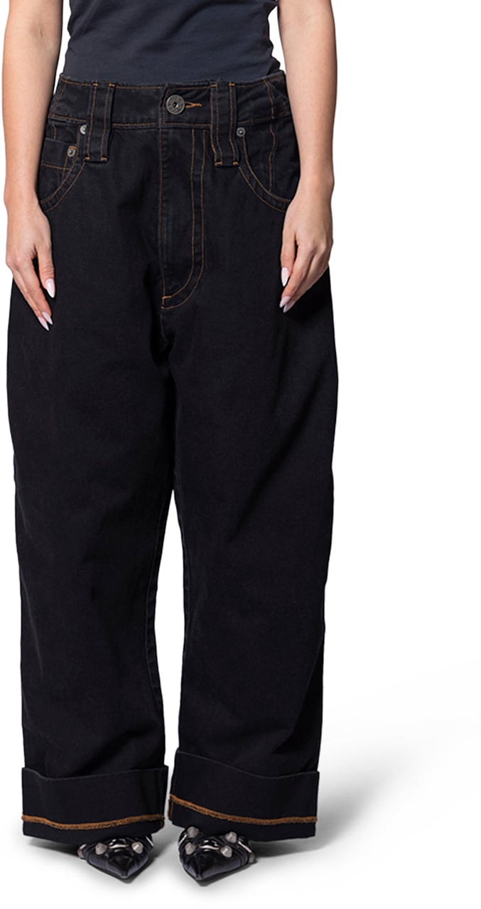 VAQUERA BABY JEANS WOVEN BLACK Zwart