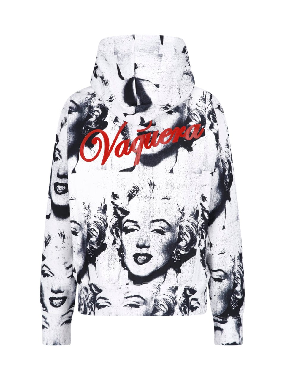 VAQUERA Black Graphic Face Print Hoodie Wit