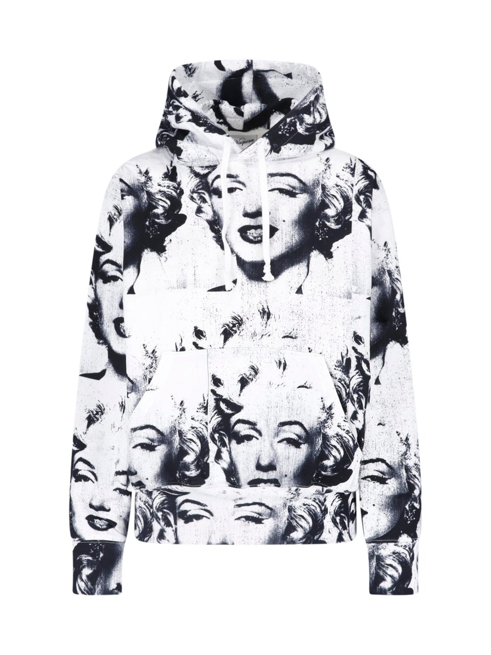 VAQUERA Black Graphic Face Print Hoodie Wit