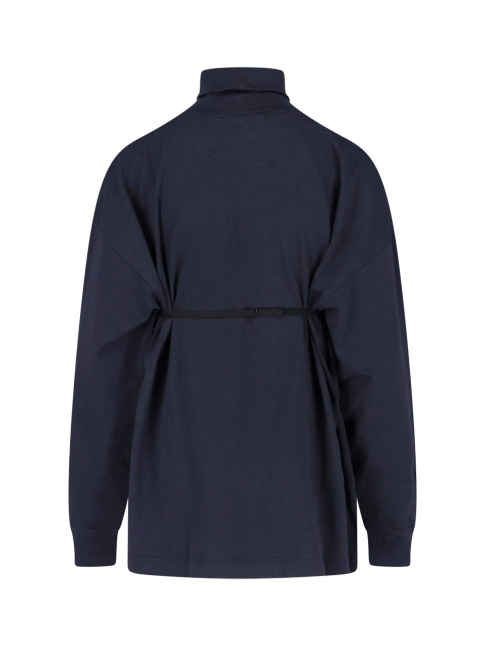 VAQUERA Black High Neck Structured Top Blauw
