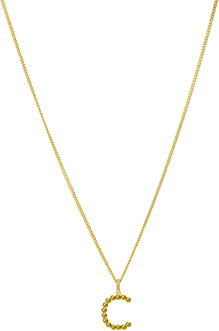 Vedder & Vedder Vedder & Vedder Bubble Letter Kettingen Goud C Goud