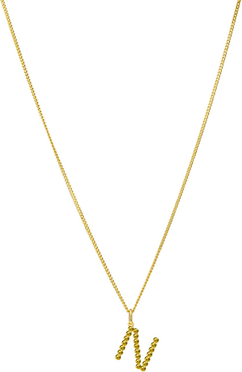Vedder & Vedder Vedder & Vedder Bubble Letter Kettingen Goud N Goud