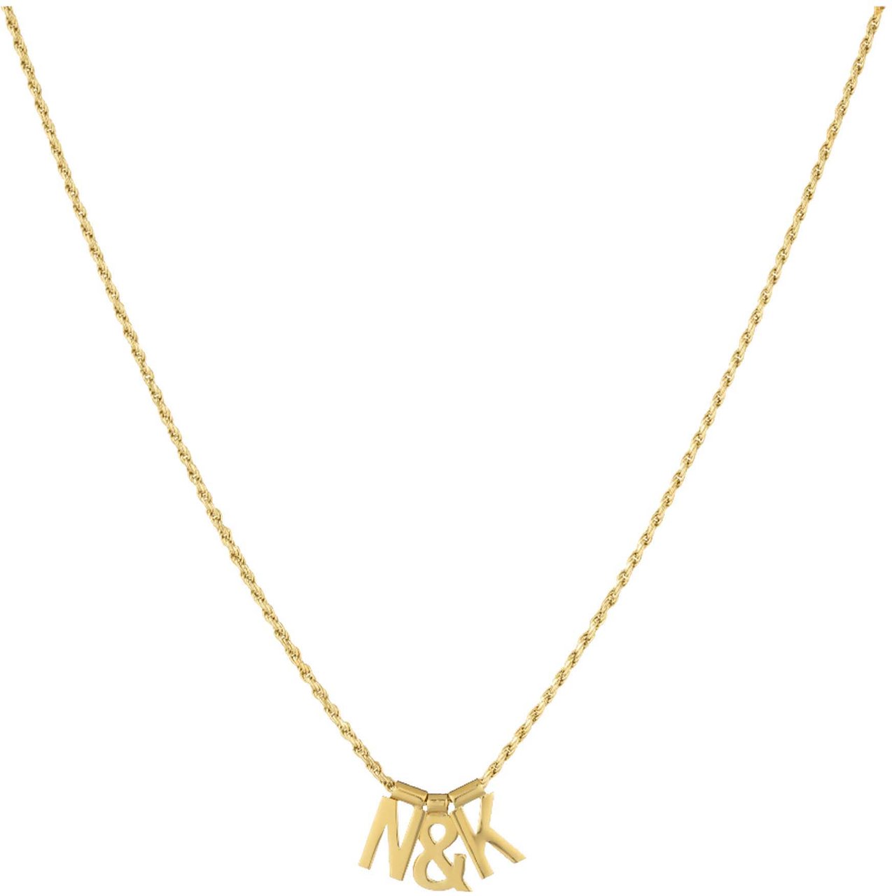 Vedder & Vedder Vedder & Vedder Ruby Rope Tag R Kettingen Goud Ruby Rope R Goud