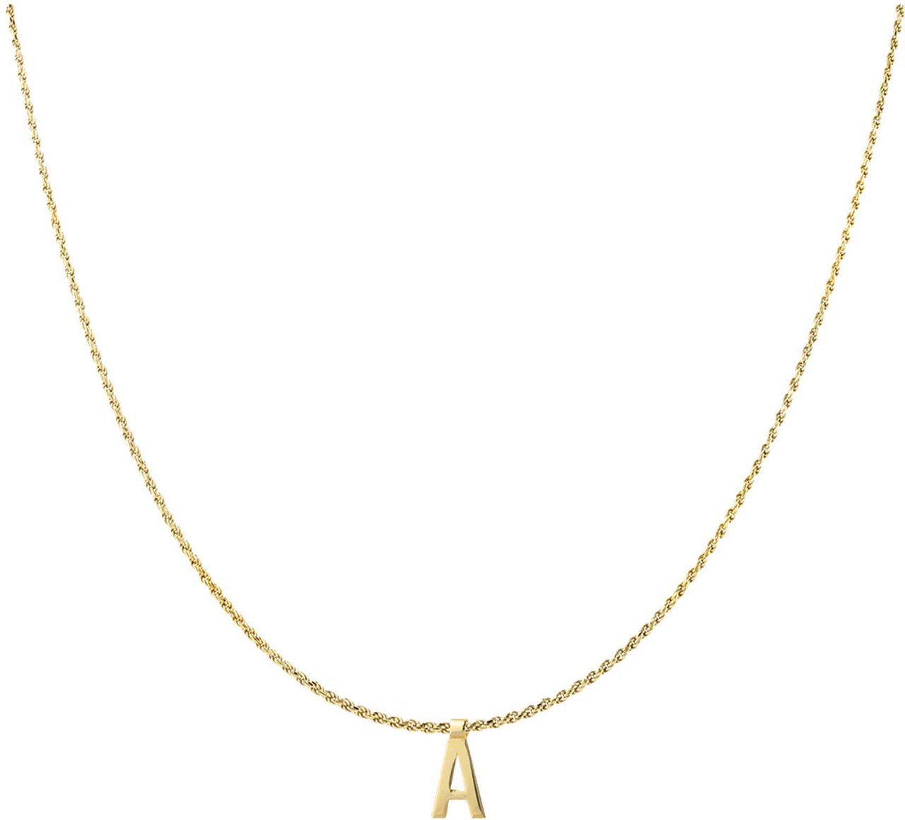 Vedder & Vedder Vedder & Vedder Ruby Rope Tag R Kettingen Goud Ruby Rope R Goud