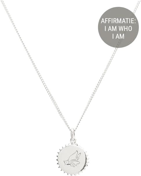 Vedder & Vedder Vedder & Vedder Collier Affirmation Zilver - Who I am 45cm Zilver
