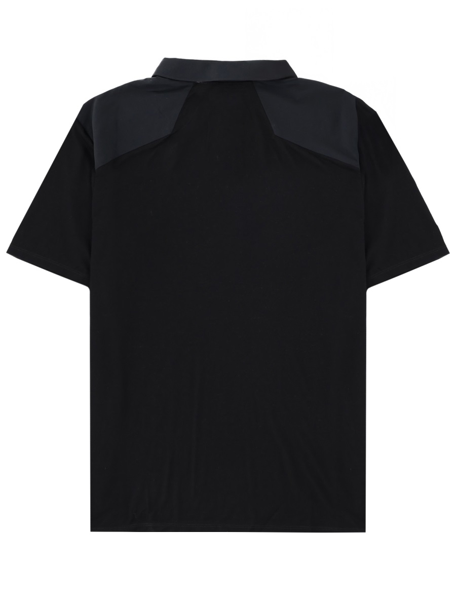 Veilance Half-Zip Wool Blend Contemporary Polo Shirt Zwart