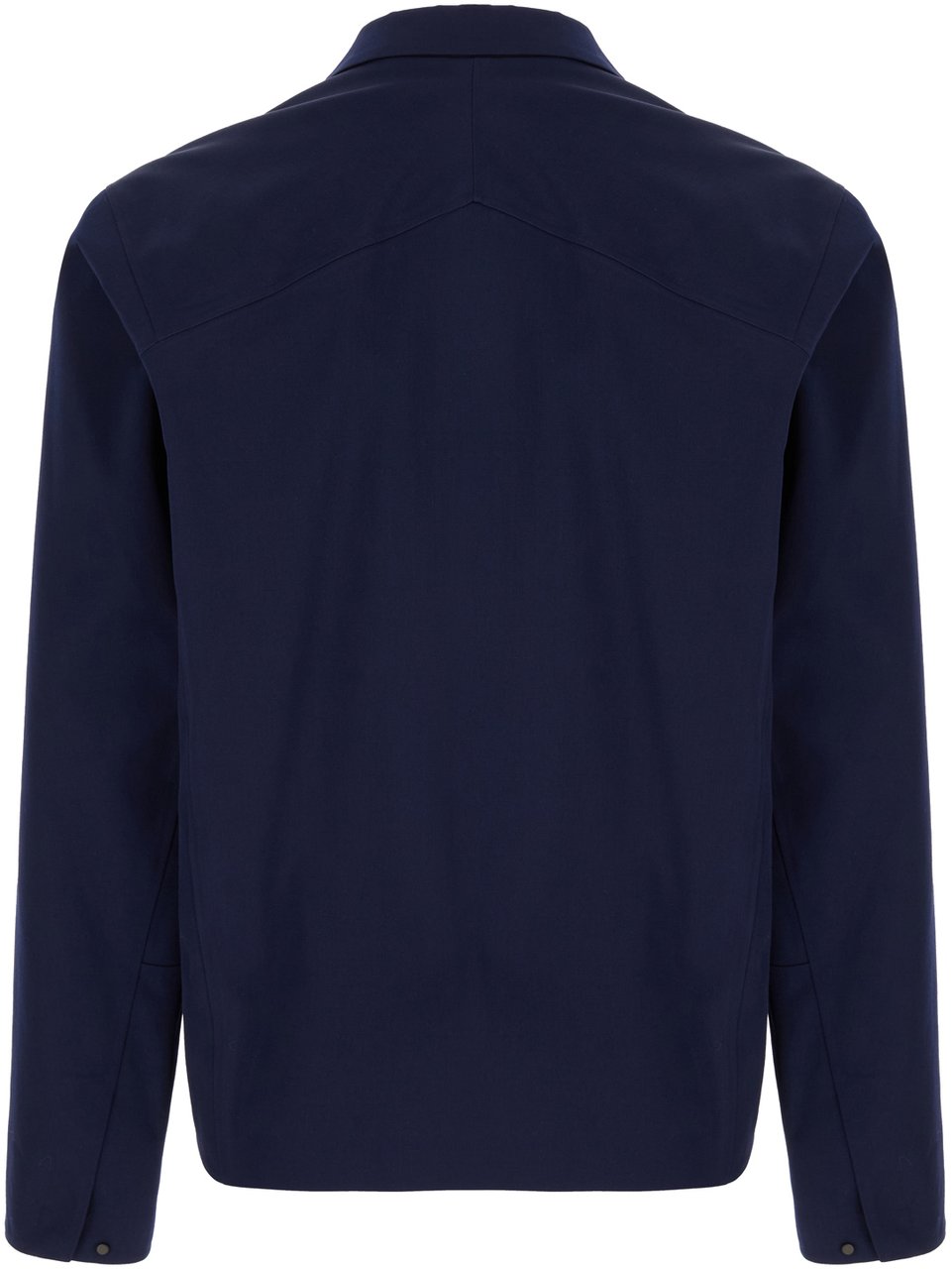 Veilance Navy blue stretch wool blend jacket Blauw