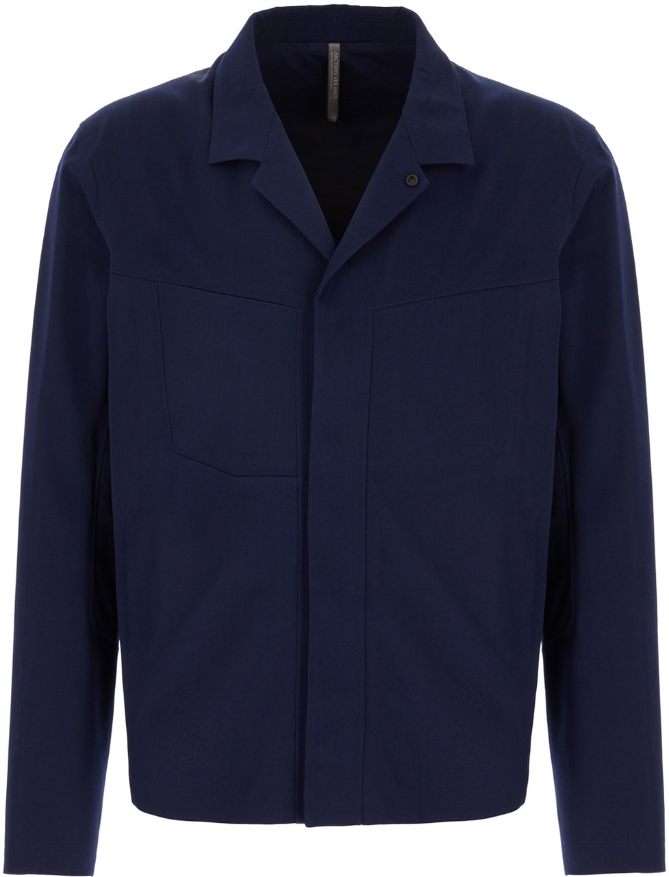 Veilance Navy blue stretch wool blend jacket Blauw