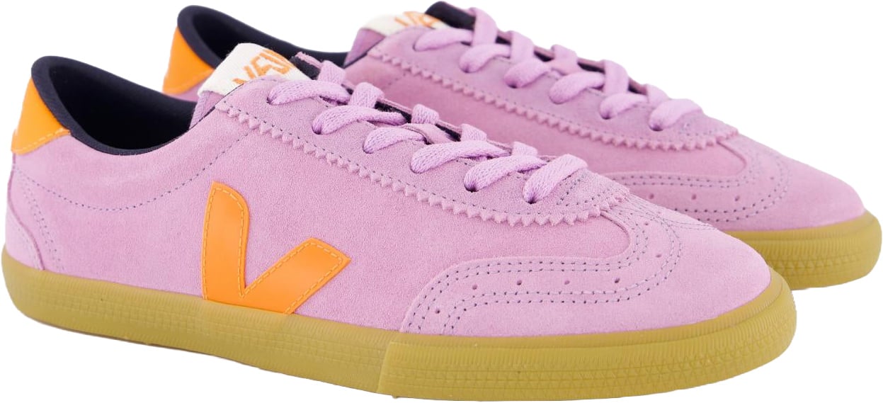 Veja Dames Volley Suede Sneaker Roze Roze