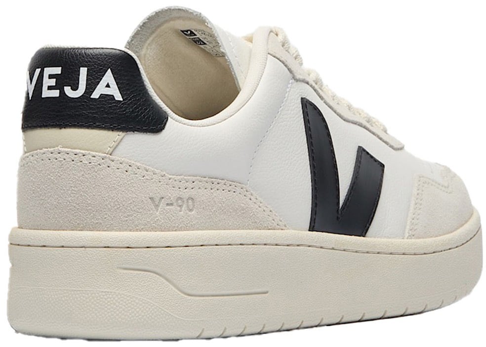 Veja White and Black V-90 O.T. Sneakers Grijs
