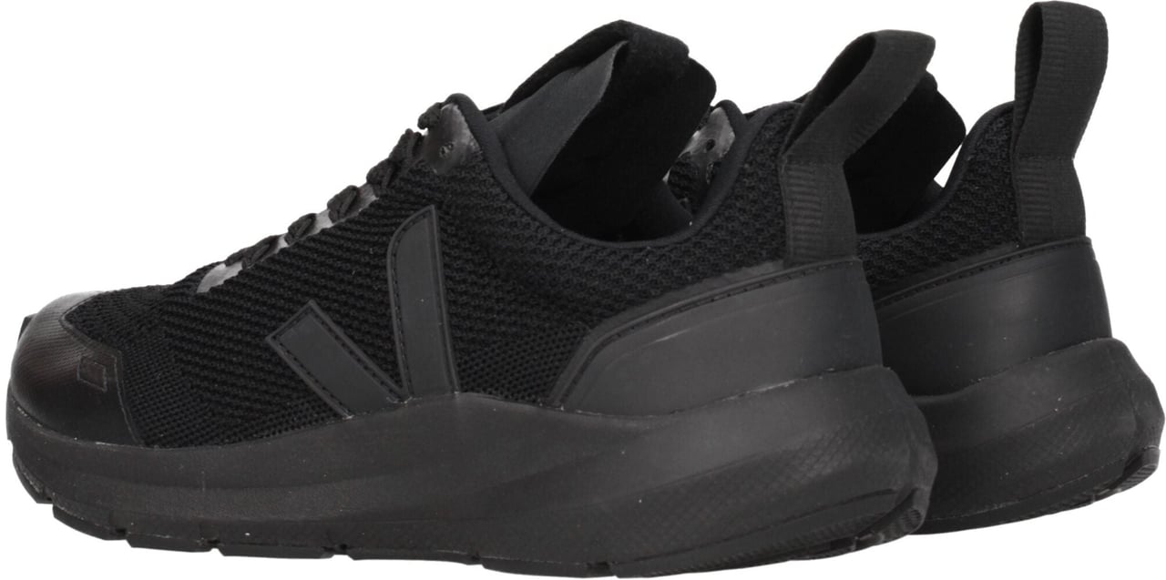 Veja Black Fabric Athletic Sneakers Zwart