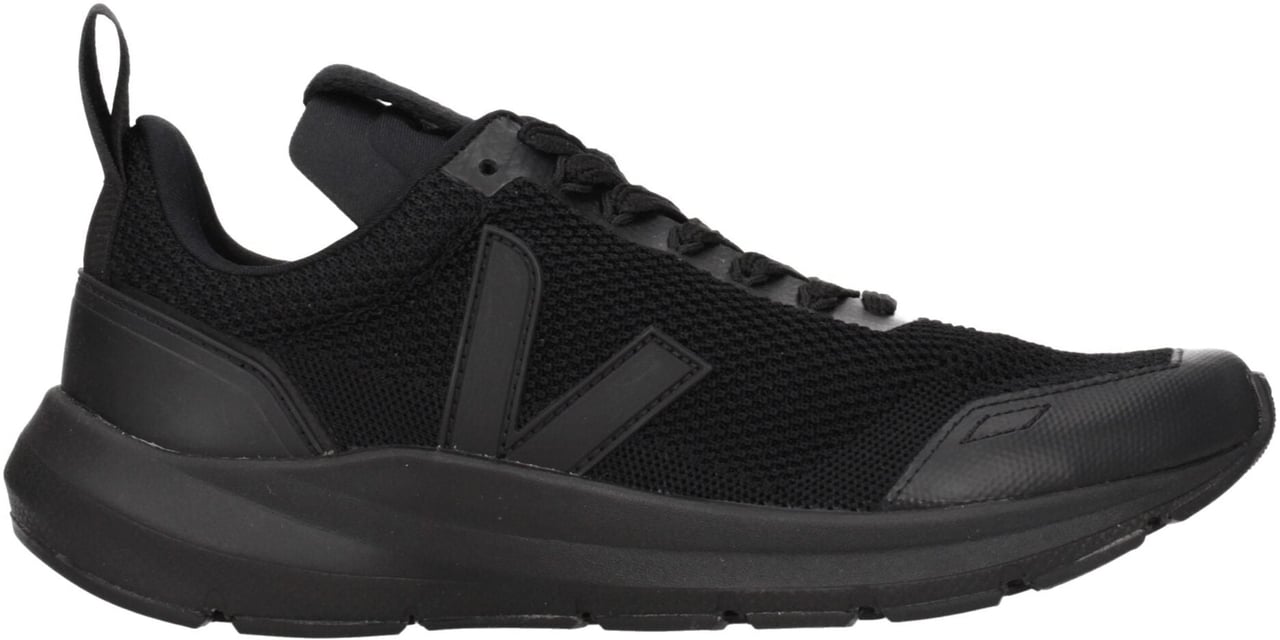 Veja Black Fabric Athletic Sneakers Zwart