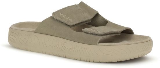 Veja Beige Calf Leather Bos Taurus Flat Sandals Beige
