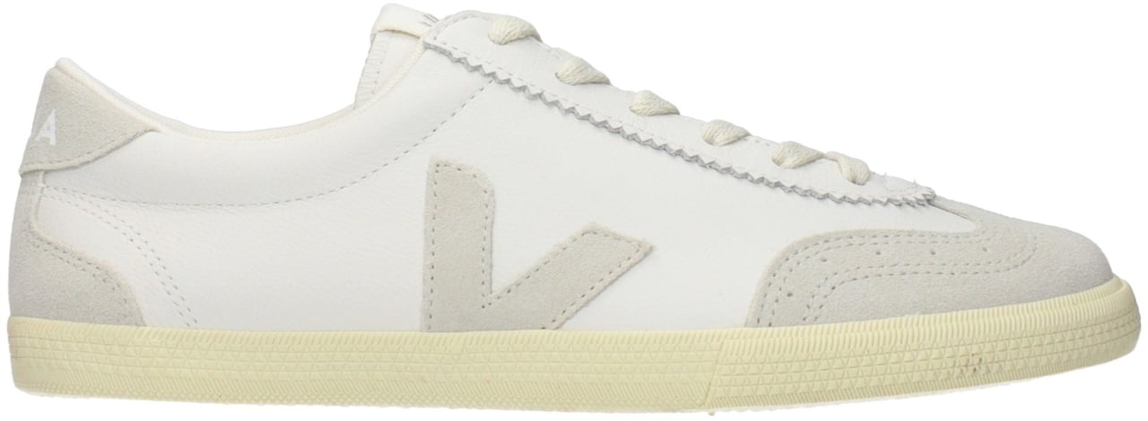 Veja White Leather Low Top Sneakers Wit