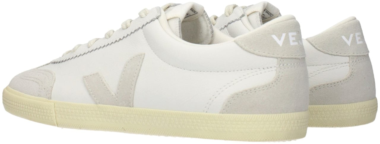 Veja White Leather Low Top Sneakers Wit