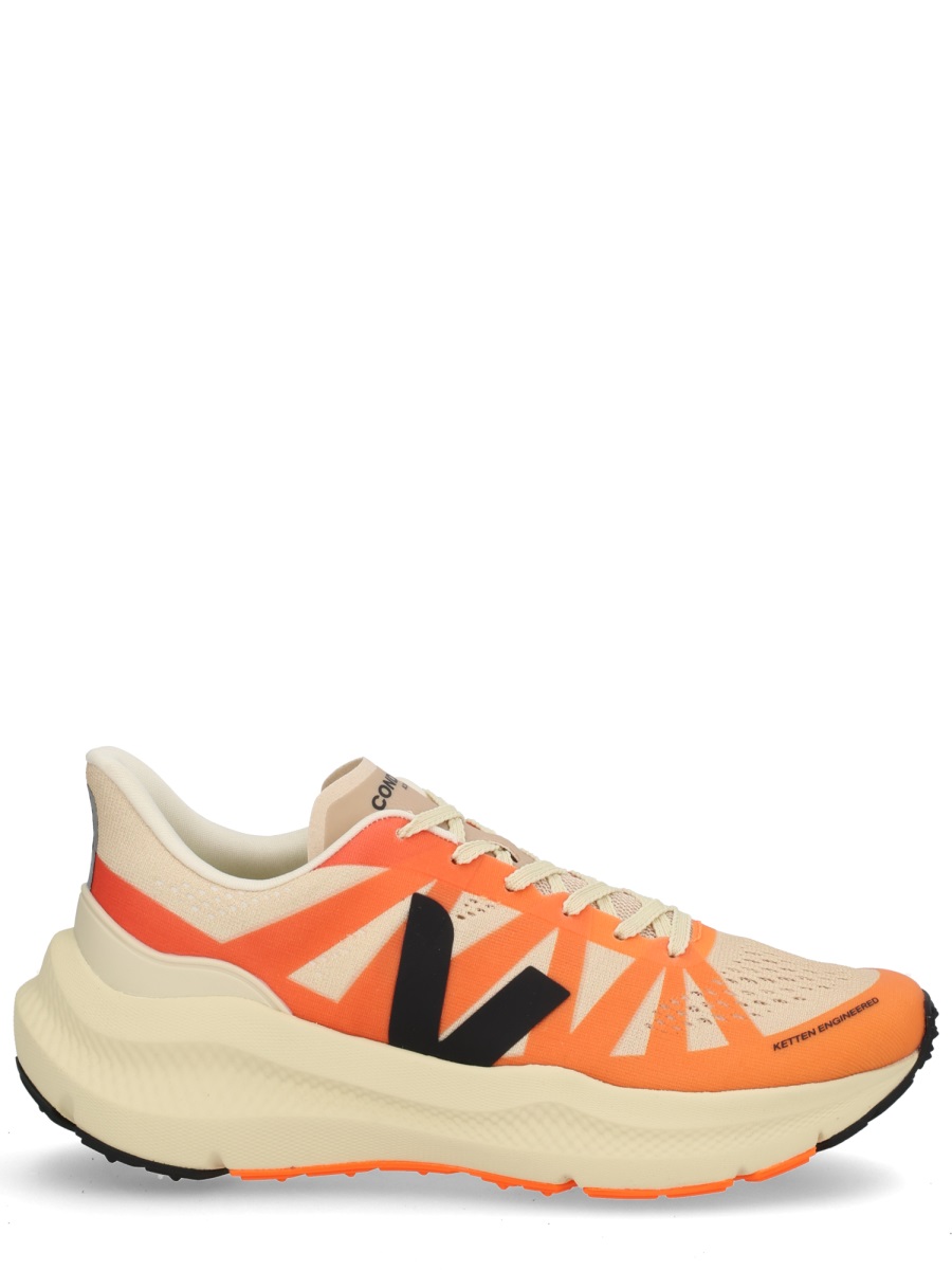 Veja Gradient Orange Sneakers with Bold Black Logo Oranje