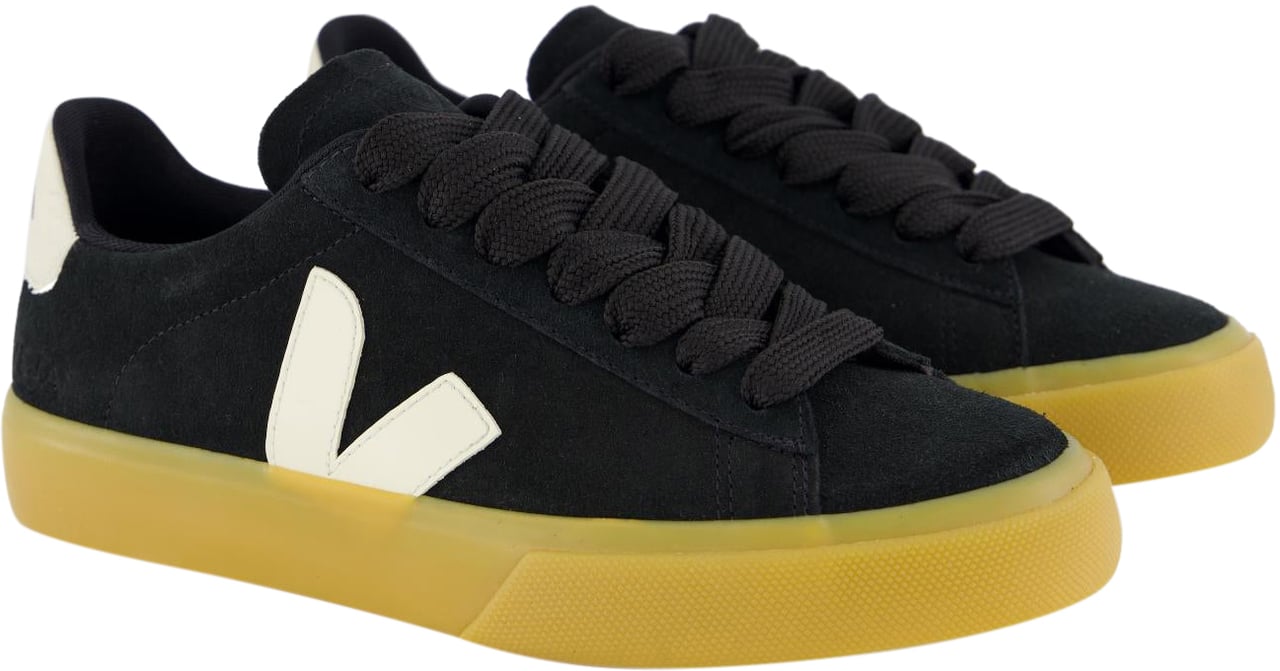 Veja Dames Campo Suede Zwart Zwart