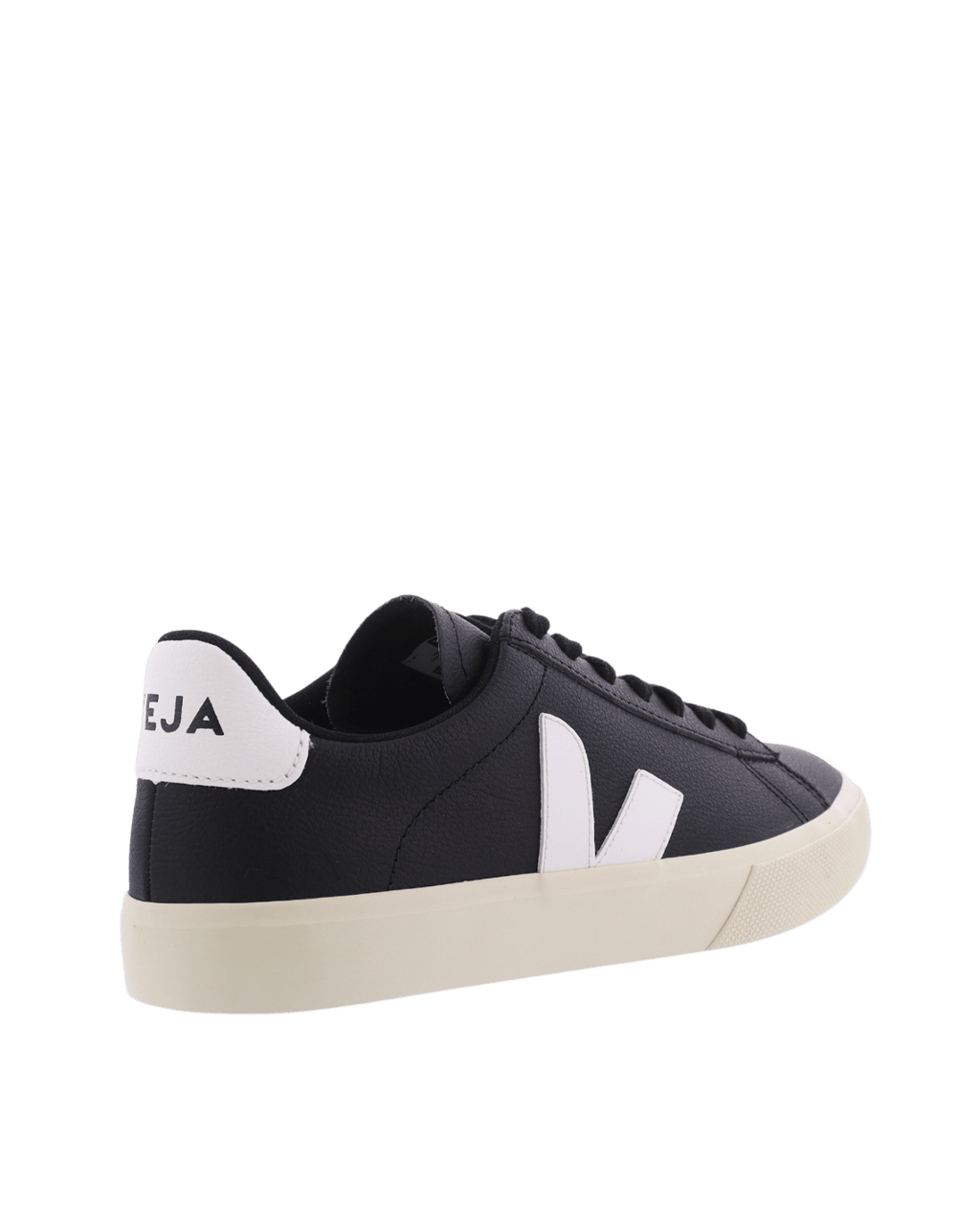 Veja Dames Campo Sneaker Leer Zwart/Wit Zwart