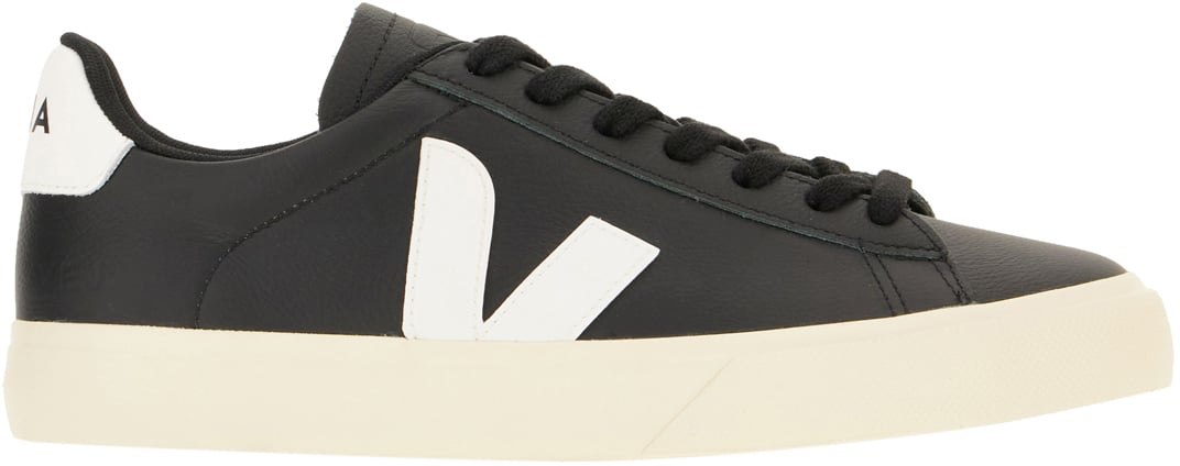 Veja Veja Black leather Campo sneakers Zwart