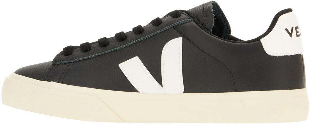 Veja Veja Black leather Campo sneakers Zwart