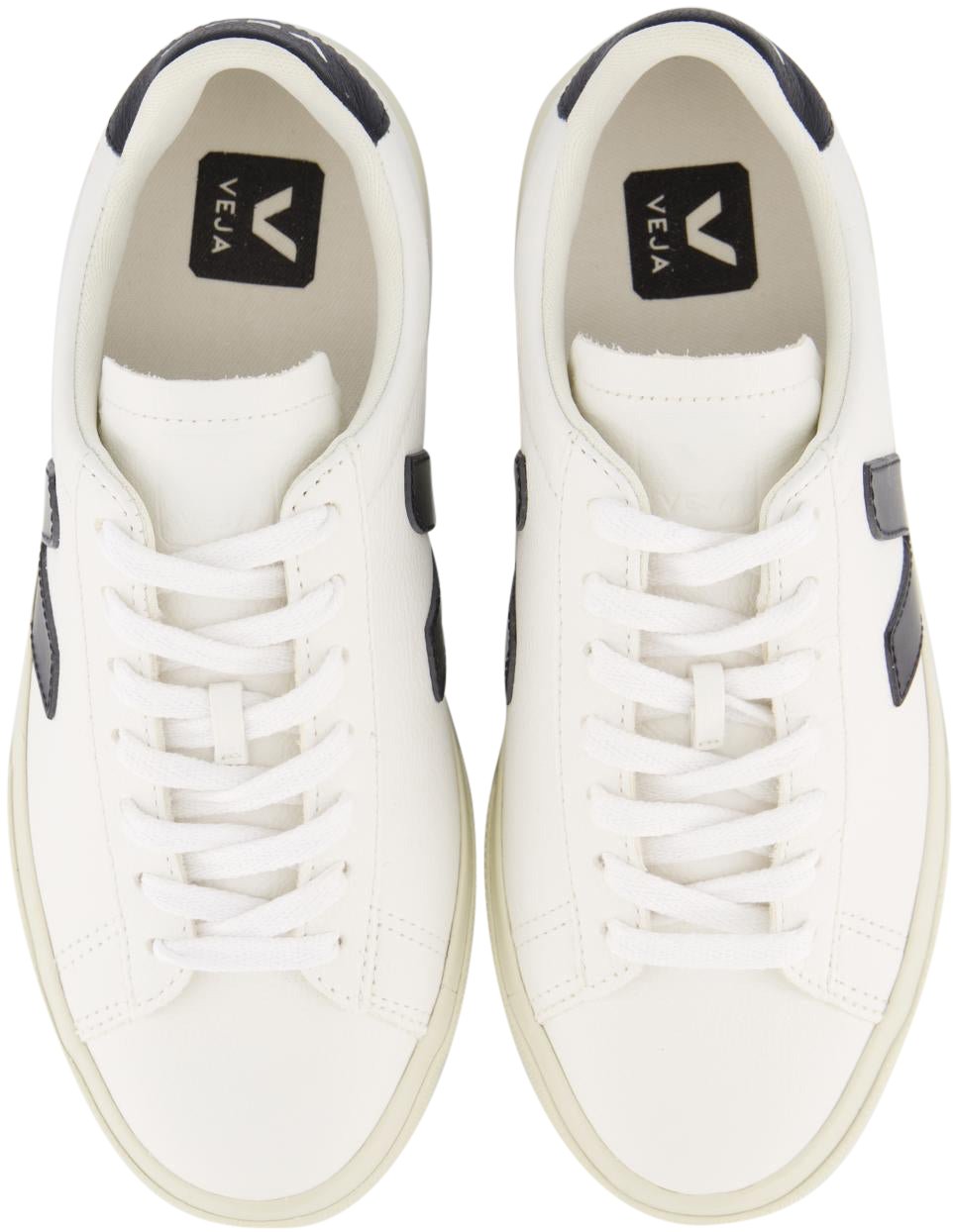 Veja Dames Campo Sneaker Leer Wit/Zwart Wit