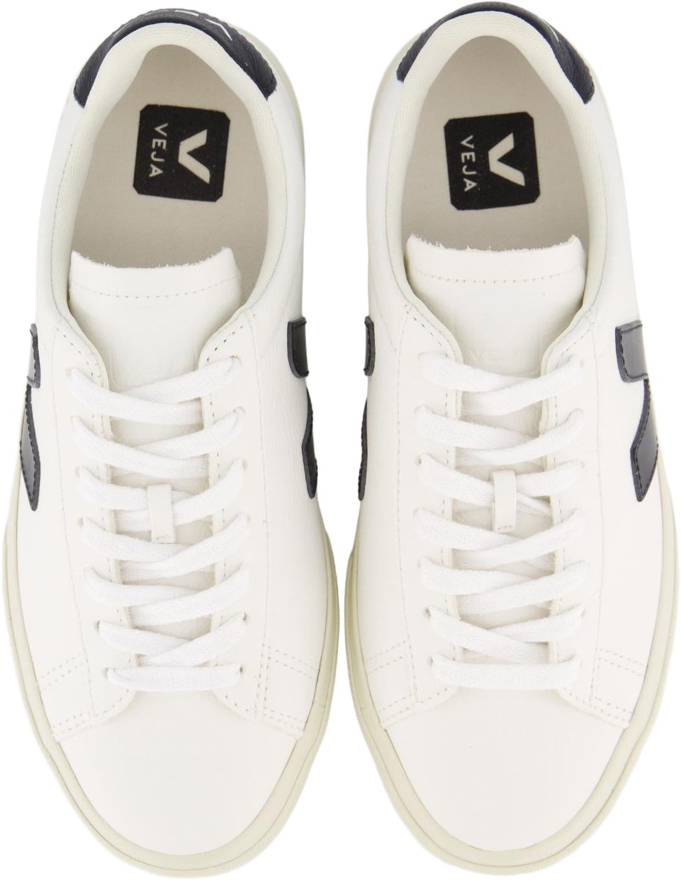 Veja Dames Campo Sneaker Leer Wit/Zwart Wit